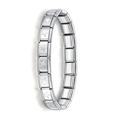 Italian Charm Bracelet – Stainless Steel Elastic Bangle