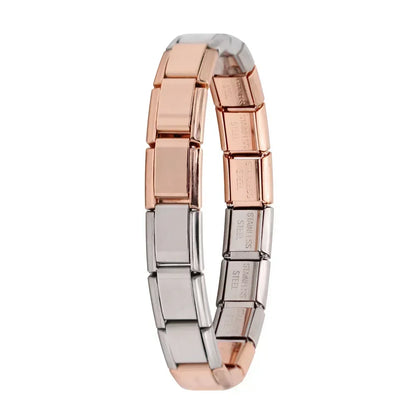 Italian Charm Bracelet – Stainless Steel Elastic Bangle