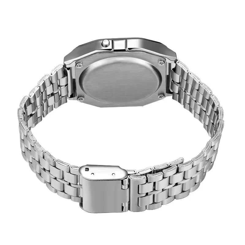 Steel Strap LED Sports Watch for Women