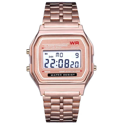 Steel Strap LED Sports Watch for Women