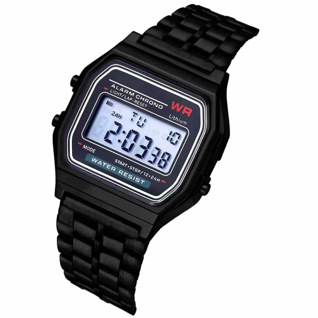 Steel Strap LED Sports Watch for Women