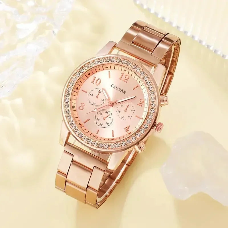 Rose Gold Luxe Watch & Jewelry Set