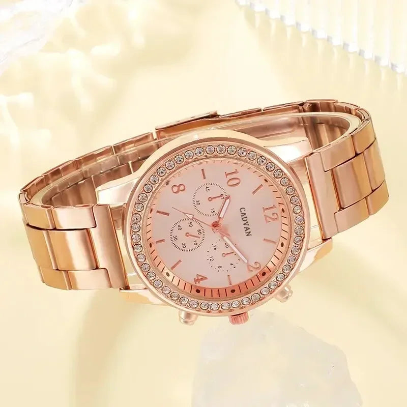 Rose Gold Luxe Watch & Jewelry Set