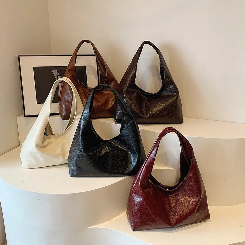 Luxe PU Leather Hobo Bag – Winter 2025 Edition