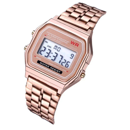 Steel Strap LED Sports Watch for Women