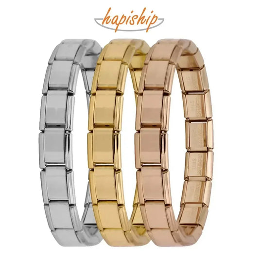 Italian Charm Bracelet – Stainless Steel Elastic Bangle