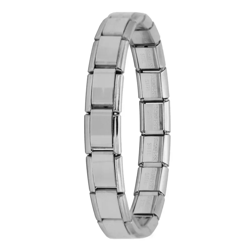 Italian Charm Bracelet – Stainless Steel Elastic Bangle