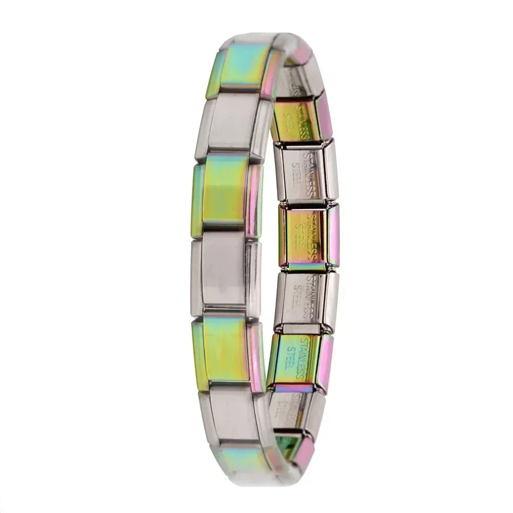 Italian Charm Bracelet – Stainless Steel Elastic Bangle